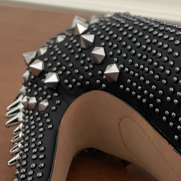 Sam Edelman Lizette NWT 🎉HP x2🎉 heeled open toe stud heels size 7 black & silver - Picture 6 of 9